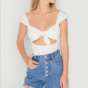 Out from Under Wanda Tie-Front bodysuit